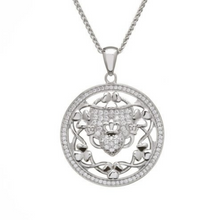 Lade das Bild in den Galerie-Viewer, Kette Silber 925 mit keltischem Claddagh und Kleeblatt
