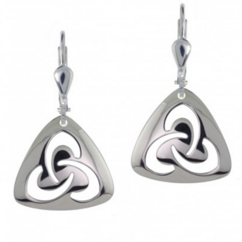 Ohrringe keltischer Knoten mit offenem Trinity Knot