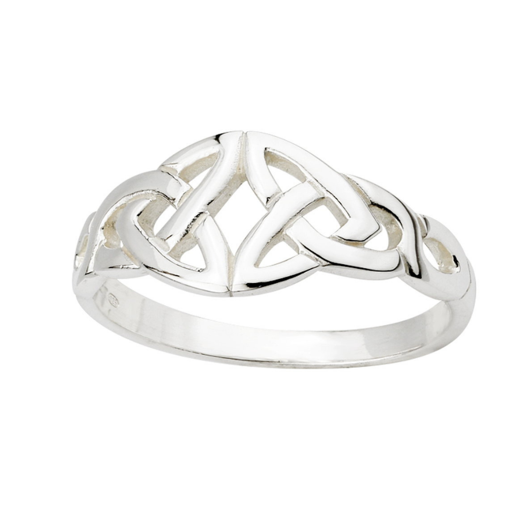 Silber 925 Keltischer Ring Trinity knot 5 / Innendurchmesser 15,6 mm Silber 925