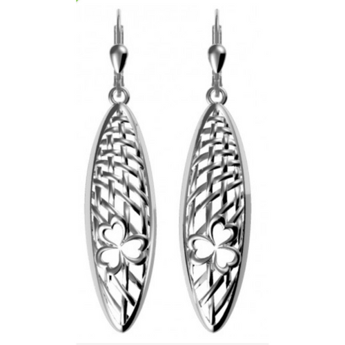 Silber Ohrringe Kleeblatt aus Irland